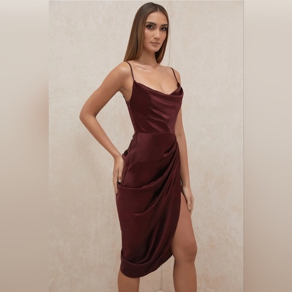 House of CB Dresses & Skirts - House of CB Reva Raisin Corset Midi Party Dress Size Small and XS available.